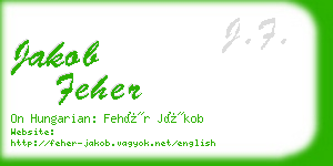 jakob feher business card